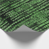 Thema Computerprogramm Matrix-Datenmuster Geschenkpapier (Ecke)