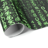 Thema Computerprogramm Matrix-Datenmuster Geschenkpapier (Rolleneckpunkt)