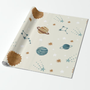 Thema "Constellation Space" Geschenkpapier