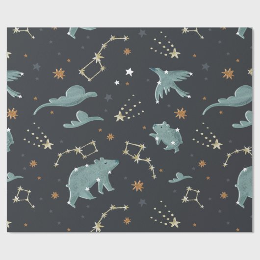 Thema "Constellation Space" Geschenkpapier (Flach)