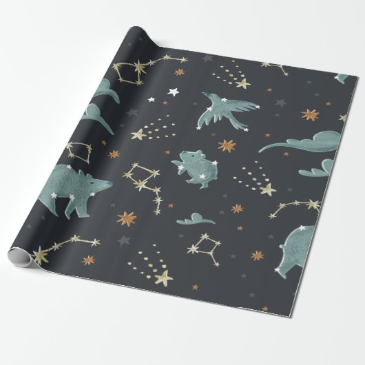 Thema "Constellation Space" Geschenkpapier (Ungerollt)
