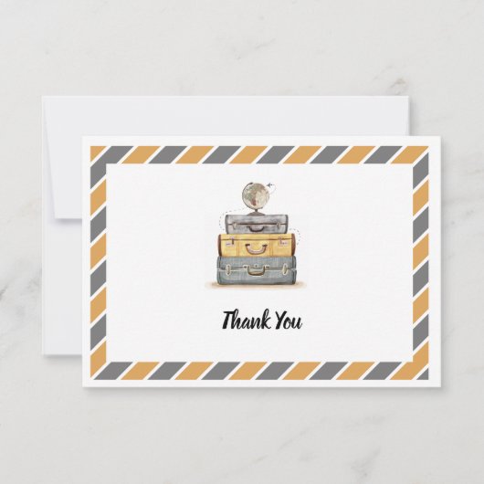 Thema danken Ihnen gelbe graue Dankeskarte (Vorderseite)