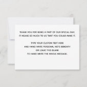 Thema danken Ihnen gelbe graue Dankeskarte (Rückseite)