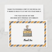 Thema danken Ihnen gelbe graue Dankeskarte (Vorne/Hinten)