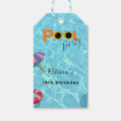 Thema der Geburtstagsfeier im Pool Geschenkanhänger (Vorderseite)