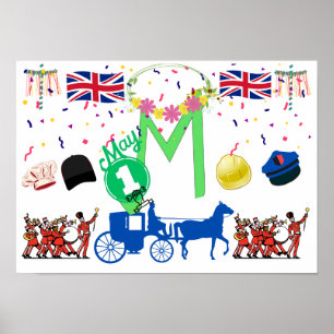 Thema des britischen Arbeitstags Poster