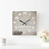 Thema des Fantasy Beach Personalisiert Quadratische Wanduhr (Zuhause)