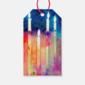 Thema des jüdischen Festivals in Hanukkah Geschenkanhänger (Rückseite)