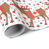 Thema des Kanadatags Geschenkpapier (Rolleneckpunkt)
