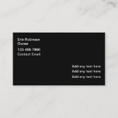 Thema des Party-Planungs-Service Visitenkarte (Rückseite)