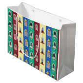 Thema des portugiesischen Fensters Große Geschenktüte (Vorderseite Schrägansicht)