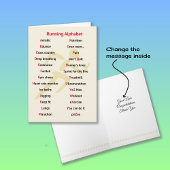 Thema des Runner-Alphabets Karte