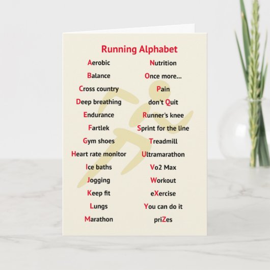 Thema des Runner-Alphabets Karte (Vorderseite)