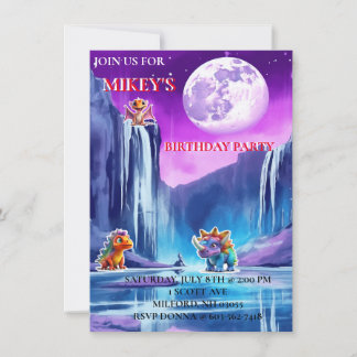 THEMA "DINOSAUR" EINLADUNG