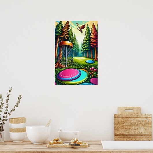Thema "Disk Golf and Eagle" Poster (Küche)