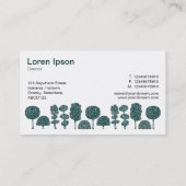 Thema: Dk Moss Green auf Weiß Visitenkarte (Rückseite)