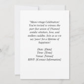 Thema einer Golfhochzeit für Cat Lovers Einladung (Rückseite)