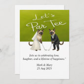 Thema einer Golfhochzeit für Cat Lovers Einladung (Vorne/Hinten)