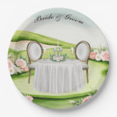 Thema einer Golfhochzeit Pappteller (Vorderseite)