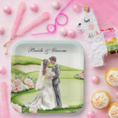 Thema einer Golfhochzeit Pappteller (Party)