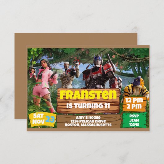 Thema Einladung (Vorne/Hinten)