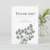 Thema Eukalyptus-Blätter Einladung (Stehend Vorderseite)