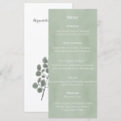 Thema Eukalyptus-Blätter Menükarte (Vorne/Hinten)