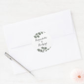 Thema Eukalyptus-Blätter Runder Aufkleber (Umschlag)