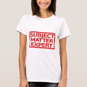 Thema-Experten-Briefmarke T-Shirt