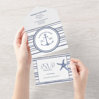 Thema Family Wiedersehen Beach All In One Einladung