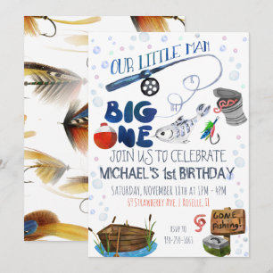 Thema Fischen Erster Geburtstag Einladung