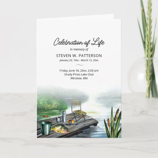 Thema Fischerei, Foto, Beerdigung des Lebens Programm (Vorderseite)