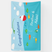 Thema Fischerei Kinderdusche für Fischer Banner (Vertikal)