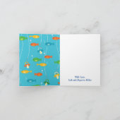 Thema Fischerei Kinderdusche für Fischer Dankeskarte (Innenseite)