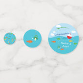 Thema Fischerei Kinderdusche für Fischer Konfetti (Vorderseiten)