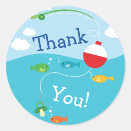 Thema Fischerei Kinderdusche für Fischer Runder Aufkleber