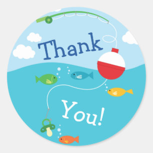 Thema Fischerei Kinderdusche für Fischer Runder Aufkleber