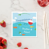 Thema Fischerei Kinderdusche für Fischer Serviette (Beispiel)