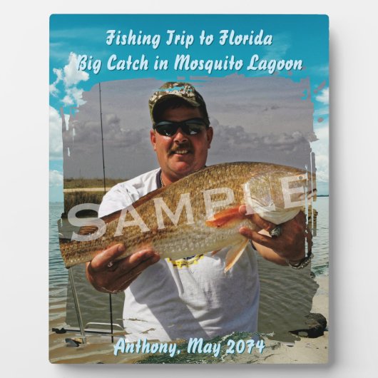 Thema Fischerei Lagoon Sky Stehendes Foto Rahmen (Vorderseite)