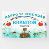Thema Fischfang 1. Geburtstag Banner (Horizontal)