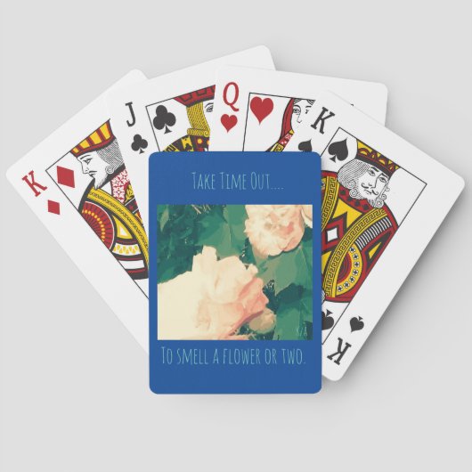 Thema florale Ermutigung Spielkarten (Rückseite)