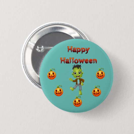Thema: Frankenstein und Pumpkin Button (Vorne & Hinten)