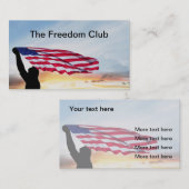 Thema "Freiheit - Amerikanische Flagge" Visitenkarte (Vorne/Hinten)