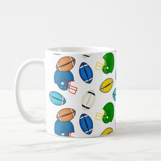 Thema Fußbälle und Helme Kaffeetasse (Links)
