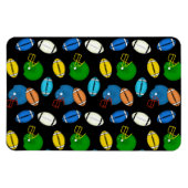 Thema Fußbälle und Helme Magnet (Horizontal)