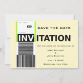 Thema "Gepäck-Anspruch" Hochzeitsszenario speicher Save The Date (Vorderseite)