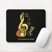 Thema Gitarrengrafik Musikermusik Mousepad (Mit Mouse)