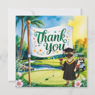 Thema Golf Abschluss Dankeskarte