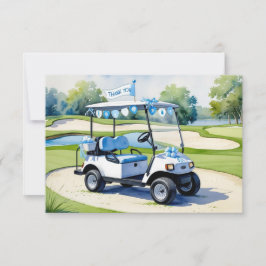 Thema Golf Baby Shower Boy Dankeskarte