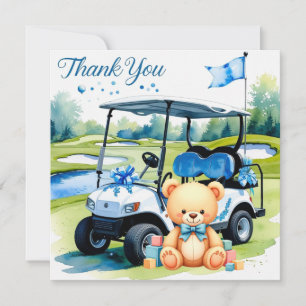 Thema Golf Baby Shower Boy Dankeskarte